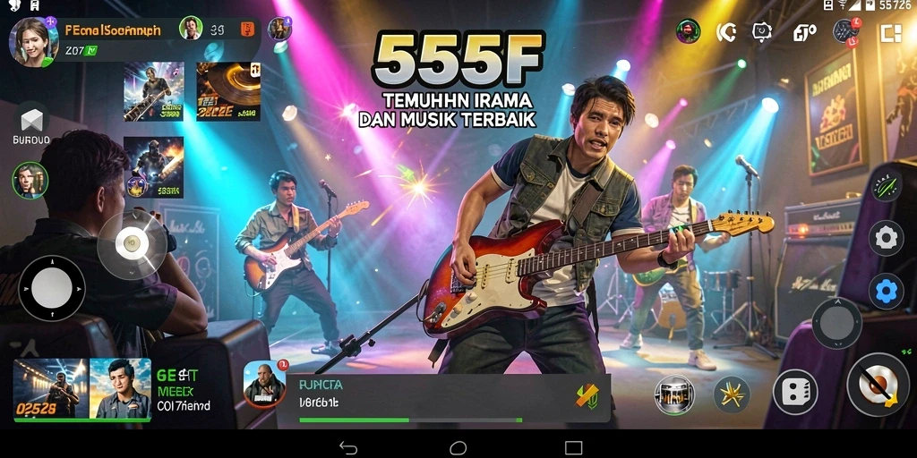 Tampilan menarik dari gameplay Music di 555F