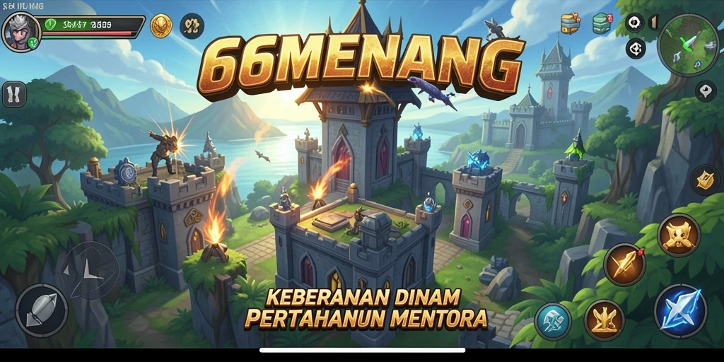 Tampilan menawan dari gameplay Tower Defense yang seru.