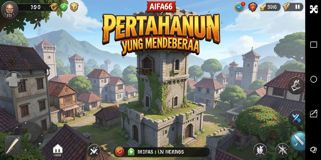 Tangkapan layar utama AIFA66 menunjukkan aksi seru gameplay Tower Defense.