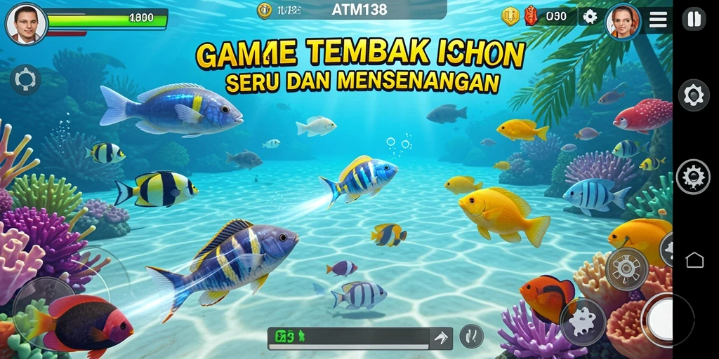 Tampilan gameplay menarik Tembak Ikan di ATM138.