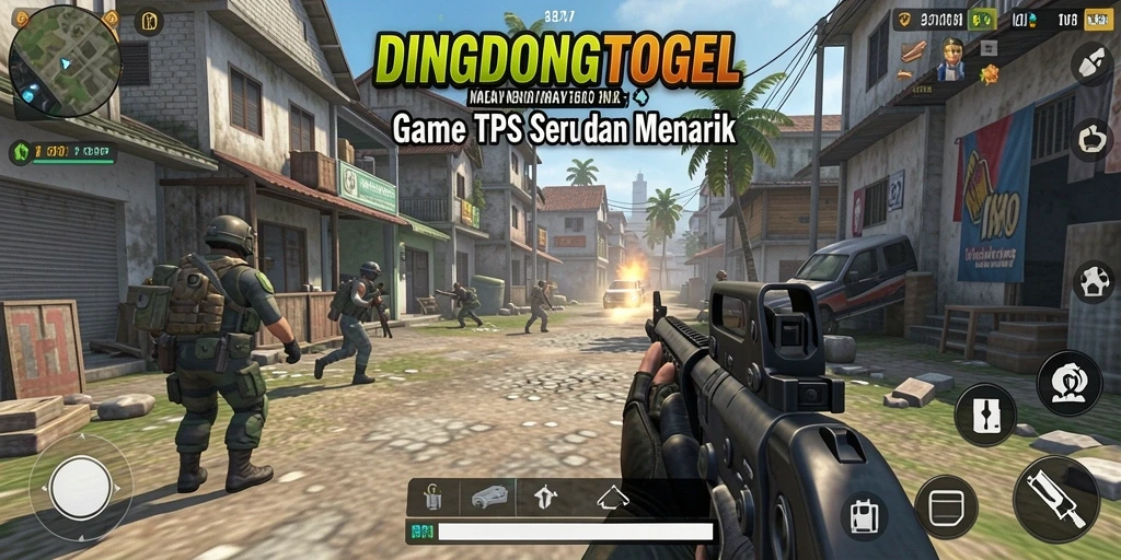 Tampilan gameplay DINGDONGTOGEL dengan karakter sedang bertarung.