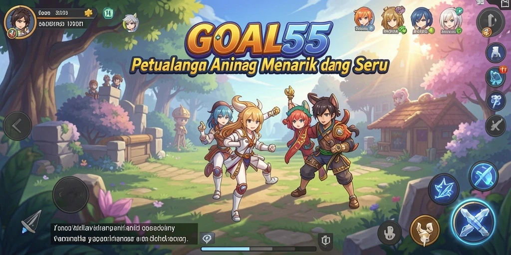 Tampilan gameplay GOAL55 yang menakjubkan dan penuh aksi.