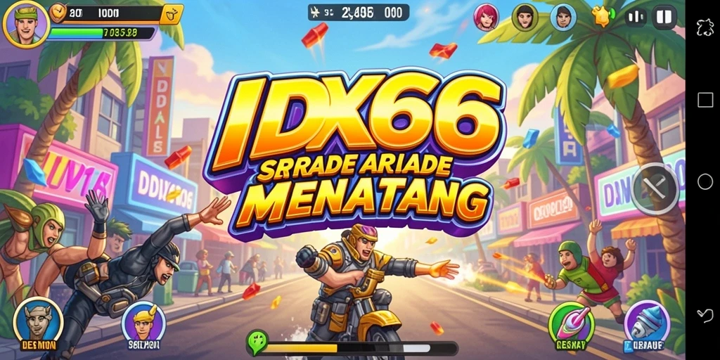 Tampilan gameplay IDX66 yang seru dalam permainan Arcade.