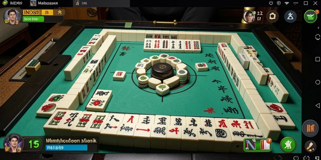 Tampilan gameplay IND89 dengan aksi Mahjong yang seru.
