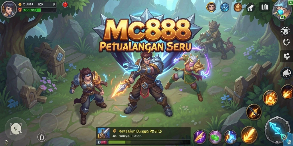 Tampilan gameplay seru dalam dunia RPG MC888.