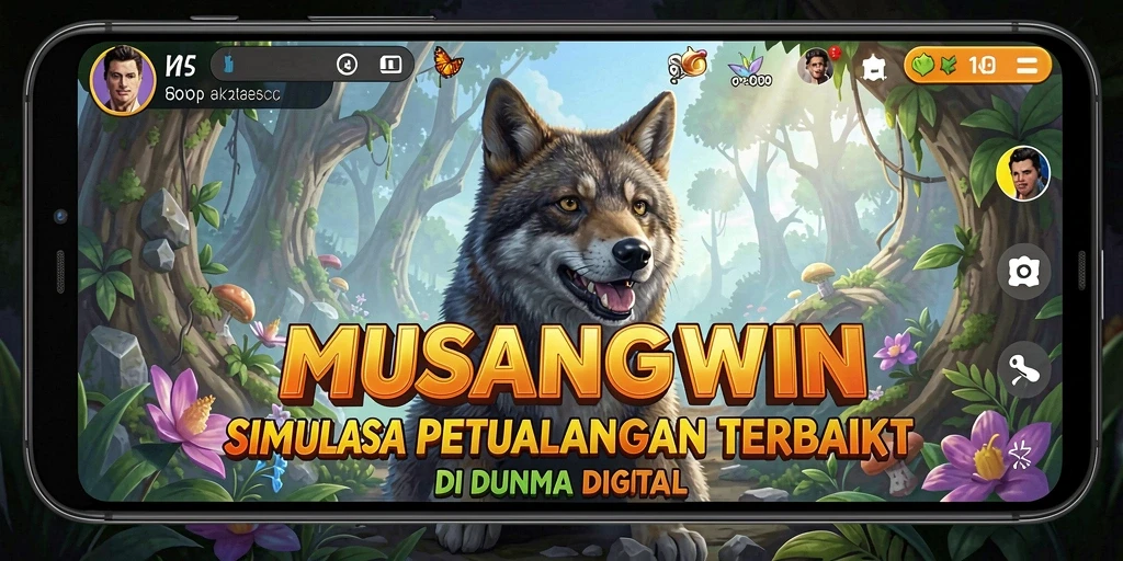 Screenshot menampilkan gameplay seru dari MUSANGWIN dengan karakter yang beraksi.