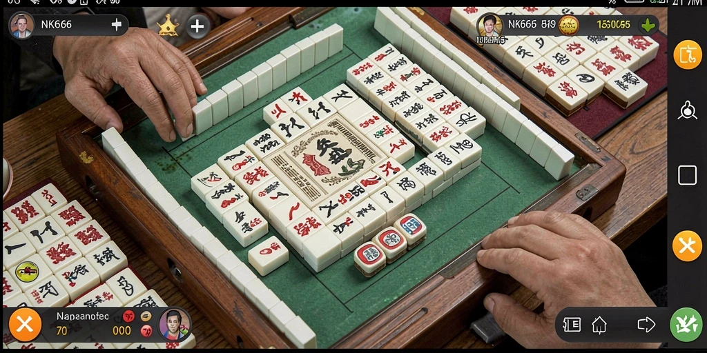 Tampilan gameplay NK666 yang seru dan menarik di Mahjong.