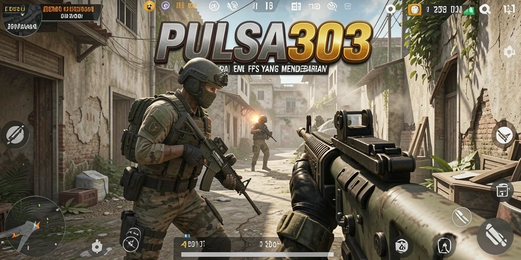 Screenshot PULSA303 menampilkan aksi tembak-menembak yang intens.
