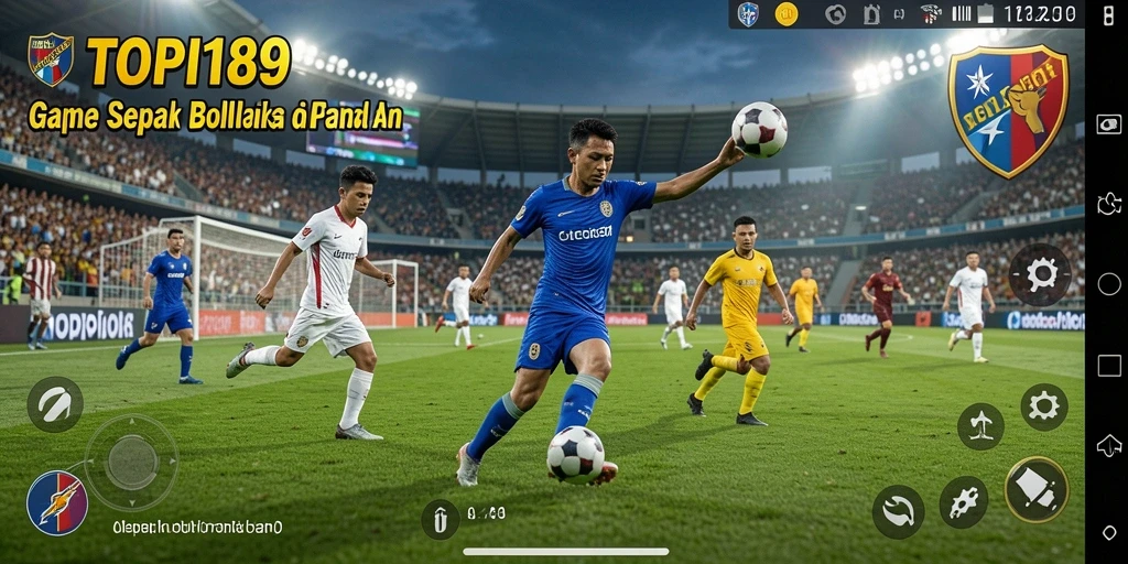 Screenshot gameplay TOPI189 dengan aksi sepak bola seru.