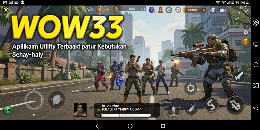 Tampilan aplikasi WOW33 dengan berbagai fitur Utility yang memudahkan pengguna.